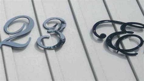 cursive metal house numbers|extra large cursive house numbers.